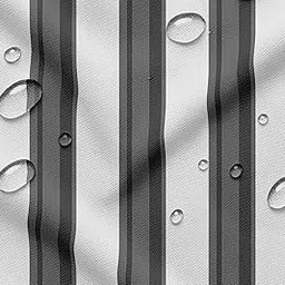 Soimoi Printed Waterproof Taffeta Fabric - Gray Stripe Print | 56" Wide | for Outdoor Cushions, Awnings, Table Covers & Upholstery Projects, by 10 Meter-image-4