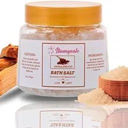 Illumynate Sandalwood Bath Salt for Body & Foot Spa, Calming, Relaxing, Muscle Pain Relief, Flower Epsom bath salt Aromatherapy with Pure & Natural Sea Salt 250gm Sandalwood Bath Salt (Pack of 1)-image-32