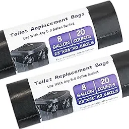 80 PCS Biodegradable Camping Toilet Bags, 22L Capacity, Portable Toilet Bags for portable potty, Camping Toilet Accessories for Eco-Friendly Waste Disposal in Outdoor Adventures-picture-29