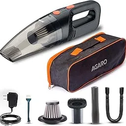 AGARO HVC1081 Cordless Rechargeable Car Vacuum Cleaner, Portable, Handheld,110W, 5.5KPA Power Socket, Stainless Steel Filter, Black-picture-28