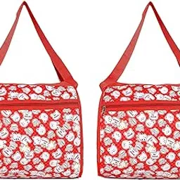 AMEYSON Cute Printed Multipurpose Baby Diaper Bag | Spacious Travel Tote with Zip Closure & Shoulder Strap for Moms and Kids Pack of 2-picture-18