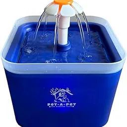 Pet a Pet Ultra-Silent Cat Water Fountain With LED Light and Activated Carbon Filter - 2 L for Cats and Small Dogs - Encourages Hydration and Improves Water Quality (Blue)-picture-46