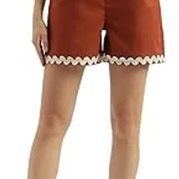 united colors of benetton Solid Regular Fit Wavy Lace Detail Shorts-picture-22