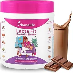 Mamalife Lacta Fit Protein Powder Shake for Feeding Mothers. Postpartum Weight Loss, Better Lactation, Less Body Pain. Whey & Plant Protein Blend. Serving Size 25g. Total 500g per unit. Pack of 1.-image-7