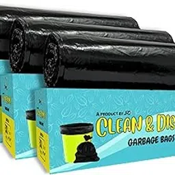 Dev-V Premium Black Garbage Bags for Dustbin | Medium 19X21 Inches I 90 Pcs | Clean and Dispose Garbage bags | 30 Pcs x Pack of 3-image-5