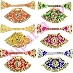 Jahnavi Women Fabric Readymade Lehenga Choli(INVALID DATA_Multicolour_5 No. (Lehanga Height 5") )-picture-10