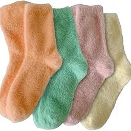 sockscarving feel the comfort 4 Pair Multicolour Ankle length Socks, Durable & Breathable Cotton, For Men & Women All Season Soft Breathable Daily Use Stretchable Free Size Anti Odur Sweat Free-picture-15