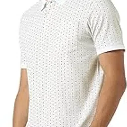 Men's Cotton Geo-Floral Print Polo Shirt – Casual Wear | Contemporary & Breathable-image-28