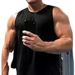 Round Neck Big Armhole Gym Stringer Vest for Men|Gym_tee165-picture-15
