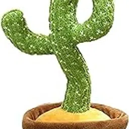 SUPER TOY Dancing Cactus Talking Plush Toy with Singing & Recording Function Rechargeable - Repeat What You Say Electronic Light Up Interactive Toy for Toddler with USB Charging Cable - Pack of 1-picture-14