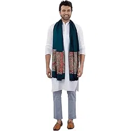 tromboo Paisley Print Men's Shawl | Jacquard Paisley Design | Reversible | Timeless Elegance and Comfort | Classic Color-picture-52