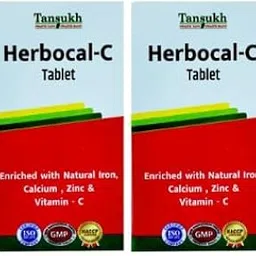 Tansukh Herbocal-C Ayurvedic Tablets -20 Grams with Natural Iron, Zinc, Calcium & Vitamin-C | Calcium Supplement for Women and Men for Bone Health & Joint Support - Pack of 2-image-14