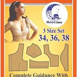 Single Katori Blouse Cutting Template – 3 Size Set (34, 36, 38) with QR Code Video Tutorial by Moon Gadgets (34, 36, 38) image 1