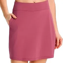 yogipace Women's 4 Pockets UPF 50+ 17" Long Tennis Skirt Running Golf Skorts-picture-49