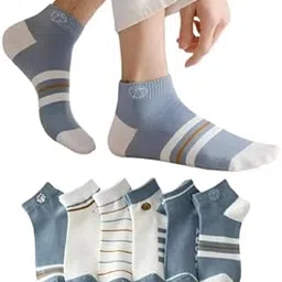 urbansocks Pack of 6 Cotton Ankle Length Socks for Men & Women Soft, Breathable & Sweat-Absorbing Unisex Sports, Gym, Office & Daily-Wear Socks Comfortable Fit, Multicolor Combo, Stretchable-picture-46