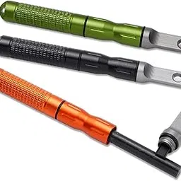 3 Pcs Ferro Rods - Compact Fire Starter Rods with Scraper Strikes Fire Steel Magnesium Rod for EDC, Emergency Survival Kits, Camping, Hiking, Shrubs image 1