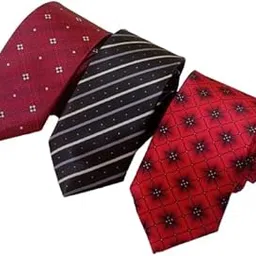 Formal Casual Slim Skinny Narrow Printed Satin Ties - Pack of 3-image-38