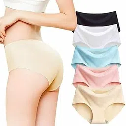 warzix Ice Silk Seamless Mid Rise Hipster Panties for Women & Girls, Regular Wear Ultra Smooth Breathable Stretch Fabric, No Show Panty Lines Assorted Colours-picture-11