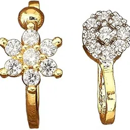 mrigangi Combo Pack of AD/CZ Stone without Piercing Small Size Nose Ring Stud Pin for Women and Girls-picture-48