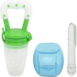 Baby Silicone Finger Brush with Case & Baby Fuit Nibbler Combo (Multicolor-picture-11