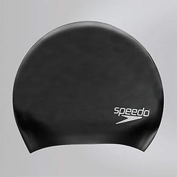 Speedo Women's Long Hair Silicone Swim Caps -Black-picture-15
