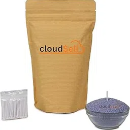 TADRUP Candle Making Kit - DIY Scented Pearled Candle, Refillable Beaded Wax Sand, Self Extinguish, 200gm with 20 Wicks, Lavender - Lavender-picture-16