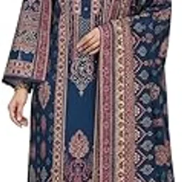 SHIV SHAKTI ENTERPRISES CRAFT Women Printed Pashmina Unstitched Suit Set, Navy Blue with Woollen Dupatta, 2.50 Metre-picture-51