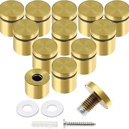 Luomorgo 12 Pcs 1" x 1" Stainless Steel Standoff Screws, Gold-image-41