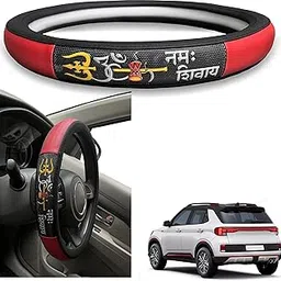 Car Steering Cover for Hyundai_Venue_N-Line (Black, Leatherite)-picture-26