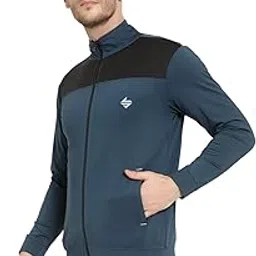 john ally jacket for men with both side zipper pocket for gym,yoga,training,sports,running and casual wear. (Dark Blue - L)-picture-34