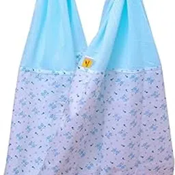 Polycotton New Born Baby Ventilated Cradle Cloth/Jhula/Jhoola/Hanging Swing/Cradle Cloth (Blue)-picture-23