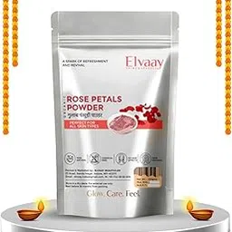Elvaay Premium Rose Petals Powder, Bride to be Skincare, Brightening Body Scrub, Skin Softening Serum, 100g-image-68