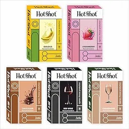 HOTSHOT Condom Combo Pack Assorted Flavours - 50 Delightful Party Flavoured Condoms, 50 Count-picture-27