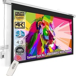 Inlight® Cineview Motorised Projector Screen, 84 Inches Diagonal 4:3 Format, 6 Ft. x 4 Ft., Supports Ultra HD-3D-4K Technology(White)-picture-34