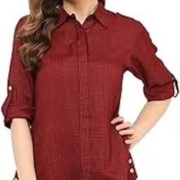 indietoga Women's Casual Cotton Checkered Shirts (Small to Plus Sizes 7XL)-picture-54