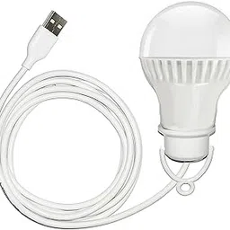 5-Watt USB LED Bulb 6 Volts for Power Bank, USB led Light for Power Bank, USB Light for Mobile Lamp LED White USB Bulb with Cable and Wire, 6 Feet Long Wire (Pack of 1)-picture-20