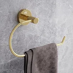 U-S-F BATH ACCESSORIES Towel Hanger for Wash Basin, Quality Tested 304 Stainless Steel Napkin Holder for Bathroom, Hand Towel Hanger, Towel Holder in Bathroom, Bathroom Accessories (Gold) 1 Piece-image-49