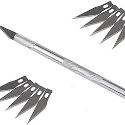 ikis Detail Precision Pen Cutter With 10 Interchangeable Sharp Blades For Art & Craft, Carving and Paper Cutting-picture-54