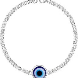 925 Silver Evil Eye Style Bracelet For Him, Adjustable | Studs to Gift Men & Boys| With Certificate of Authenticity and 925 Stamp | 6 Months Warranty-image-77