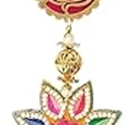 Pooja Hanging Decor with Om Symbol & Lotus Floral Design | Mandir Wall Hanging for Home, Diwali Festival, Navratri, Ganesh Puja & Wedding Backdrop Decoration-picture-51