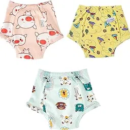 Snugkins Padded Potty Training Underwear for Toddlers & Babies 4 Layer Cotton Training Pants, Pull-Up Style, Leakproof, Reusable & Washable Diaper Free Underwear for Boys & Girls image 1