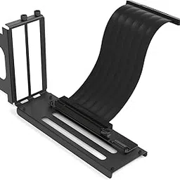 KASTWAVE Vertical GPU Mounting Bracket Graphics Card Holder Kit, GPU Mount with PCIE Riser Cable 90 Degree Right Angle 20cm PCIE 3.0 Black-picture-18