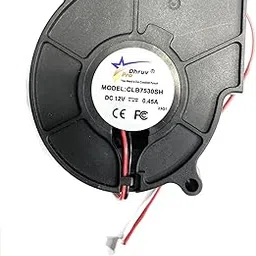 CLB7530SH DC 12V 0.45A 2-Pin Brushless High High Airflow Blower Fan for Inflatable Replacement or DIY Cooling Ventilation Exhaust Projects-picture-26