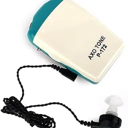 Dishan Single Ear Kan Ki Machine M-T-O Volume Control Switch Axo Tone P-172 pocket Model Hearing Aid (White)-picture-42