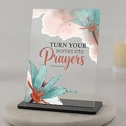 DECOCRU Christian Home Decor Ideas | Bible Verse Gift | Gifts for Women, Men, Parents, Friends, Girlfriend, | Acrylic Base Table Top | Home, Office, Desk Decor (6x8 Inches)-picture-19