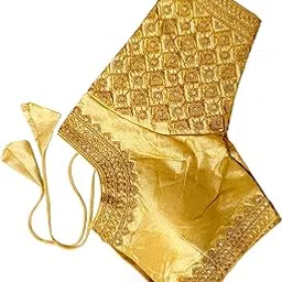 aripan Golden Heavy Work Blouse Fancy Trending bridel for Womens and Girls Free Size 36-38 inch Pack of 1pcs-picture-44