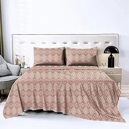 Casableu Microfiber Manhattan Premium Bedcover for Double Bed with 2 Pillow Covers King Size (104" X 90") Bedspread Premium Sheeting for Bed |Rusty Red-picture-12