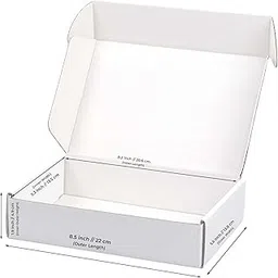 Thermo White Corrugated Laminated Self-Locking 3-Ply Box - Ideal for Courier, Mailing, Parcel, Packing, Storage, Gifts (8.5 x 5.5 x 2 Inches) - Pack of 50-picture-18