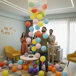 Oye Happy – Balloon Shower Surprise Kit | Ceiling Balloon Drop Net with Hooks & Ribbon | Perfect for Birthdays, Anniversaries, Proposals & Party Decorations-picture-12