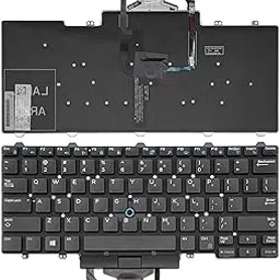 Replacement Laptop Keyboard Compatible for 0D19TR, NSK-LK0BC, 0f2x80, 4VMV0, D19TR, Latitude 7490, E5470, E7490, 5480, 5488, 5490, 7480, E5450, E5490, E7450-picture-13